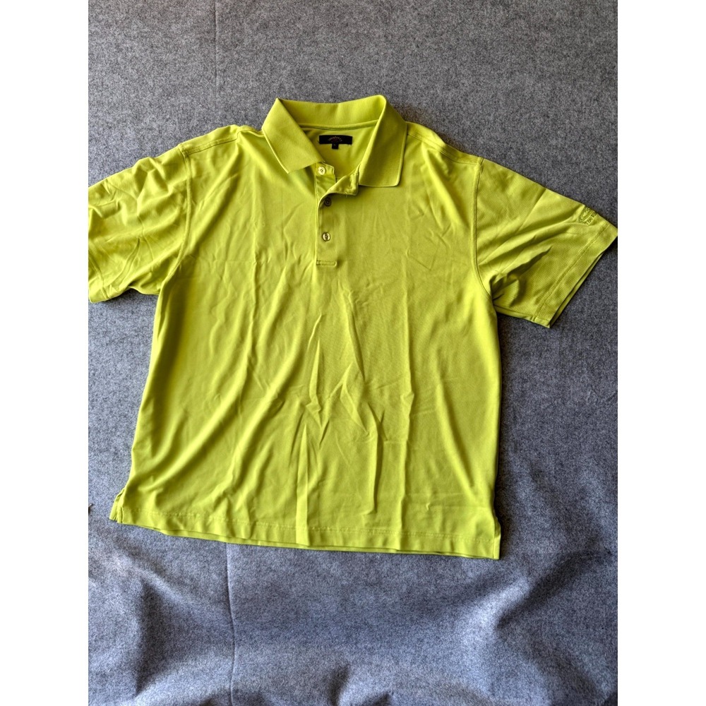 Monterey Club Polo Shirt Mens XL Lime Green Logo The Ripple Effect Tennis Golf